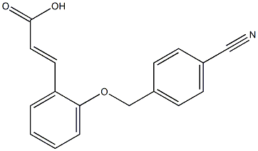 3-{2-[(4-cyanophenyl)methoxy]phenyl}prop-2-enoic acid Struktur