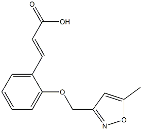 3-{2-[(5-methyl-1,2-oxazol-3-yl)methoxy]phenyl}prop-2-enoic acid Struktur