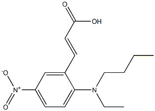 3-{2-[butyl(ethyl)amino]-5-nitrophenyl}prop-2-enoic acid Struktur