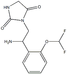 3-{2-amino-2-[2-(difluoromethoxy)phenyl]ethyl}imidazolidine-2,4-dione Struktur