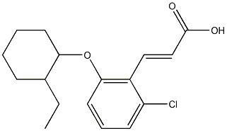 3-{2-chloro-6-[(2-ethylcyclohexyl)oxy]phenyl}prop-2-enoic acid Struktur