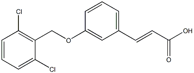 3-{3-[(2,6-dichlorophenyl)methoxy]phenyl}prop-2-enoic acid Struktur