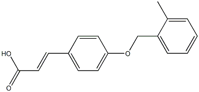 3-{4-[(2-methylphenyl)methoxy]phenyl}prop-2-enoic acid Struktur