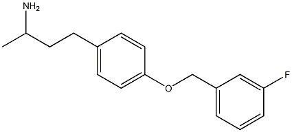 3-{4-[(3-fluorobenzyl)oxy]phenyl}-1-methylpropylamine Struktur