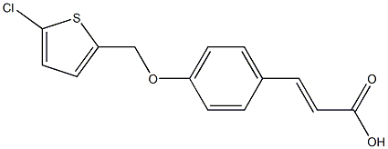 3-{4-[(5-chlorothiophen-2-yl)methoxy]phenyl}prop-2-enoic acid Struktur