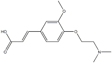 3-{4-[2-(dimethylamino)ethoxy]-3-methoxyphenyl}prop-2-enoic acid Struktur