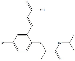 3-{5-bromo-2-[1-(propan-2-ylcarbamoyl)ethoxy]phenyl}prop-2-enoic acid Struktur