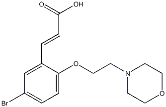 3-{5-bromo-2-[2-(morpholin-4-yl)ethoxy]phenyl}prop-2-enoic acid Struktur