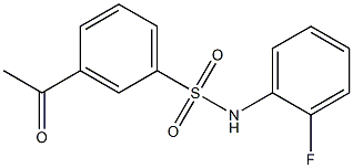 3-acetyl-N-(2-fluorophenyl)benzene-1-sulfonamide Struktur