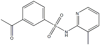 3-acetyl-N-(3-methylpyridin-2-yl)benzene-1-sulfonamide Struktur