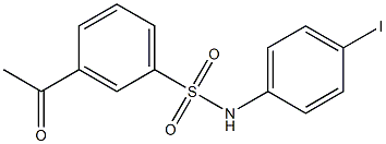 3-acetyl-N-(4-iodophenyl)benzene-1-sulfonamide Struktur