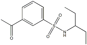 3-acetyl-N-(pentan-3-yl)benzene-1-sulfonamide Struktur