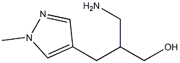 3-amino-2-[(1-methyl-1H-pyrazol-4-yl)methyl]propan-1-ol Struktur