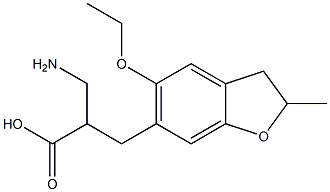 3-amino-2-[(5-ethoxy-2-methyl-2,3-dihydro-1-benzofuran-6-yl)methyl]propanoic acid Struktur