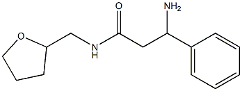 3-amino-3-phenyl-N-(tetrahydrofuran-2-ylmethyl)propanamide Struktur