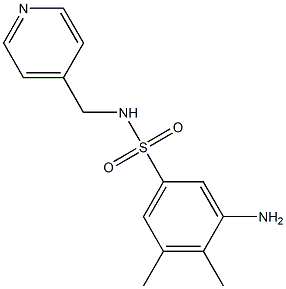 3-amino-4,5-dimethyl-N-(pyridin-4-ylmethyl)benzene-1-sulfonamide Struktur