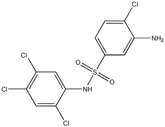 3-amino-4-chloro-N-(2,4,5-trichlorophenyl)benzene-1-sulfonamide Struktur