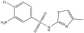 3-amino-4-chloro-N-(4-methyl-1,3-thiazol-2-yl)benzene-1-sulfonamide Struktur