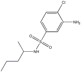 3-amino-4-chloro-N-(pentan-2-yl)benzene-1-sulfonamide Struktur