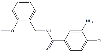 3-amino-4-chloro-N-[(2-methoxyphenyl)methyl]benzamide Struktur