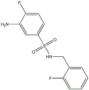 3-amino-4-fluoro-N-[(2-fluorophenyl)methyl]benzene-1-sulfonamide Struktur