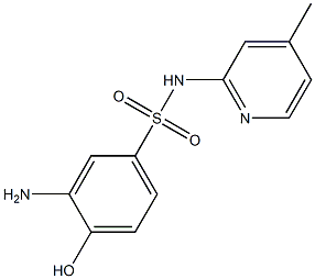 3-amino-4-hydroxy-N-(4-methylpyridin-2-yl)benzene-1-sulfonamide Struktur