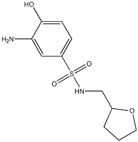 3-amino-4-hydroxy-N-(oxolan-2-ylmethyl)benzene-1-sulfonamide Struktur