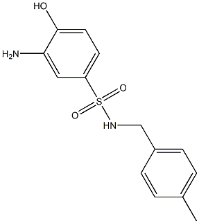 3-amino-4-hydroxy-N-[(4-methylphenyl)methyl]benzene-1-sulfonamide Struktur