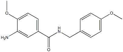 3-amino-4-methoxy-N-[(4-methoxyphenyl)methyl]benzamide Struktur