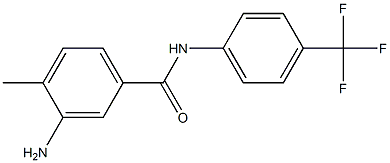 3-amino-4-methyl-N-[4-(trifluoromethyl)phenyl]benzamide Struktur