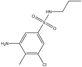 3-amino-5-chloro-4-methyl-N-propylbenzene-1-sulfonamide Struktur