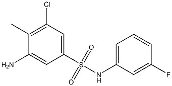 3-amino-5-chloro-N-(3-fluorophenyl)-4-methylbenzene-1-sulfonamide Struktur