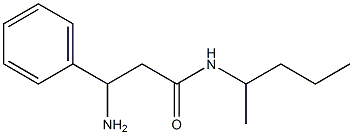 3-amino-N-(1-methylbutyl)-3-phenylpropanamide Struktur