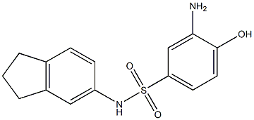 3-amino-N-(2,3-dihydro-1H-inden-5-yl)-4-hydroxybenzene-1-sulfonamide Struktur