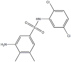 3-amino-N-(2,5-dichlorophenyl)-4,5-dimethylbenzene-1-sulfonamide Struktur