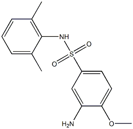 3-amino-N-(2,6-dimethylphenyl)-4-methoxybenzene-1-sulfonamide Struktur