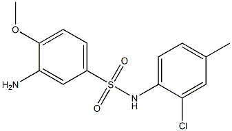 3-amino-N-(2-chloro-4-methylphenyl)-4-methoxybenzene-1-sulfonamide Struktur