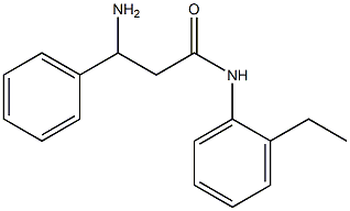 3-amino-N-(2-ethylphenyl)-3-phenylpropanamide Struktur