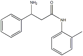 3-amino-N-(2-methylphenyl)-3-phenylpropanamide Struktur