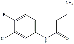 3-amino-N-(3-chloro-4-fluorophenyl)propanamide Struktur