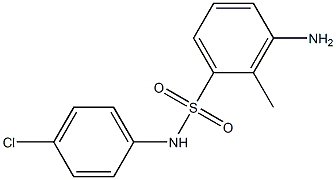 3-amino-N-(4-chlorophenyl)-2-methylbenzene-1-sulfonamide Struktur