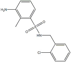 3-amino-N-[(2-chlorophenyl)methyl]-2-methylbenzene-1-sulfonamide Struktur