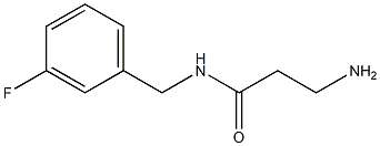 3-amino-N-[(3-fluorophenyl)methyl]propanamide Struktur