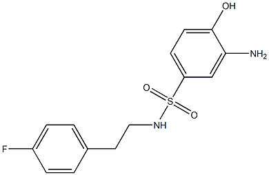 3-amino-N-[2-(4-fluorophenyl)ethyl]-4-hydroxybenzene-1-sulfonamide Struktur