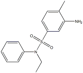 3-amino-N-ethyl-4-methyl-N-phenylbenzene-1-sulfonamide Struktur