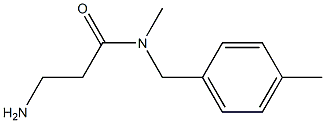 3-amino-N-methyl-N-[(4-methylphenyl)methyl]propanamide Struktur