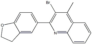 3-bromo-2-(2,3-dihydro-1-benzofuran-5-yl)-4-methylquinoline Struktur