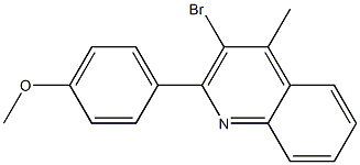 3-bromo-2-(4-methoxyphenyl)-4-methylquinoline Struktur