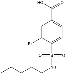 3-bromo-4-(pentylsulfamoyl)benzoic acid Struktur