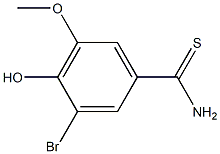 3-bromo-4-hydroxy-5-methoxybenzenecarbothioamide Struktur